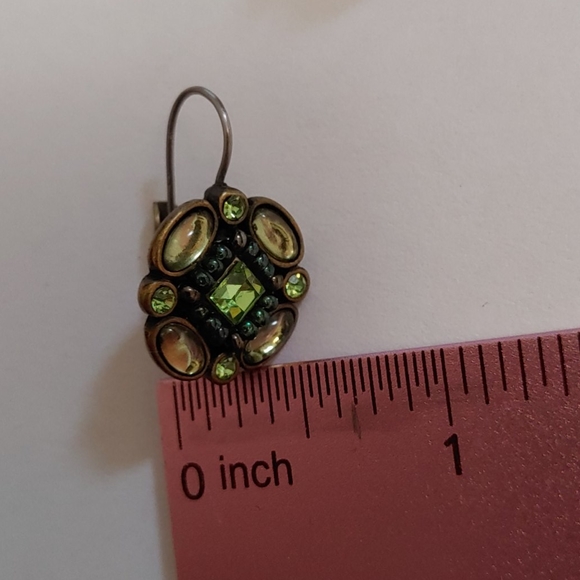Green gem earings - Picture 4 of 4